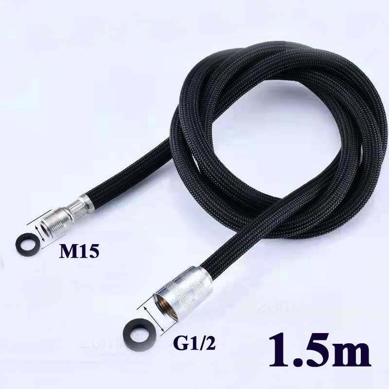 Đen / Xám Dây Nylon Vòi Bếp Kéo Ra Vòi Vòi Màu Xám Nylon Kéo Ống Ống Bồn Rửa Nhà Bếp Bồn Rửa Chậu Rửa Đầu Nối