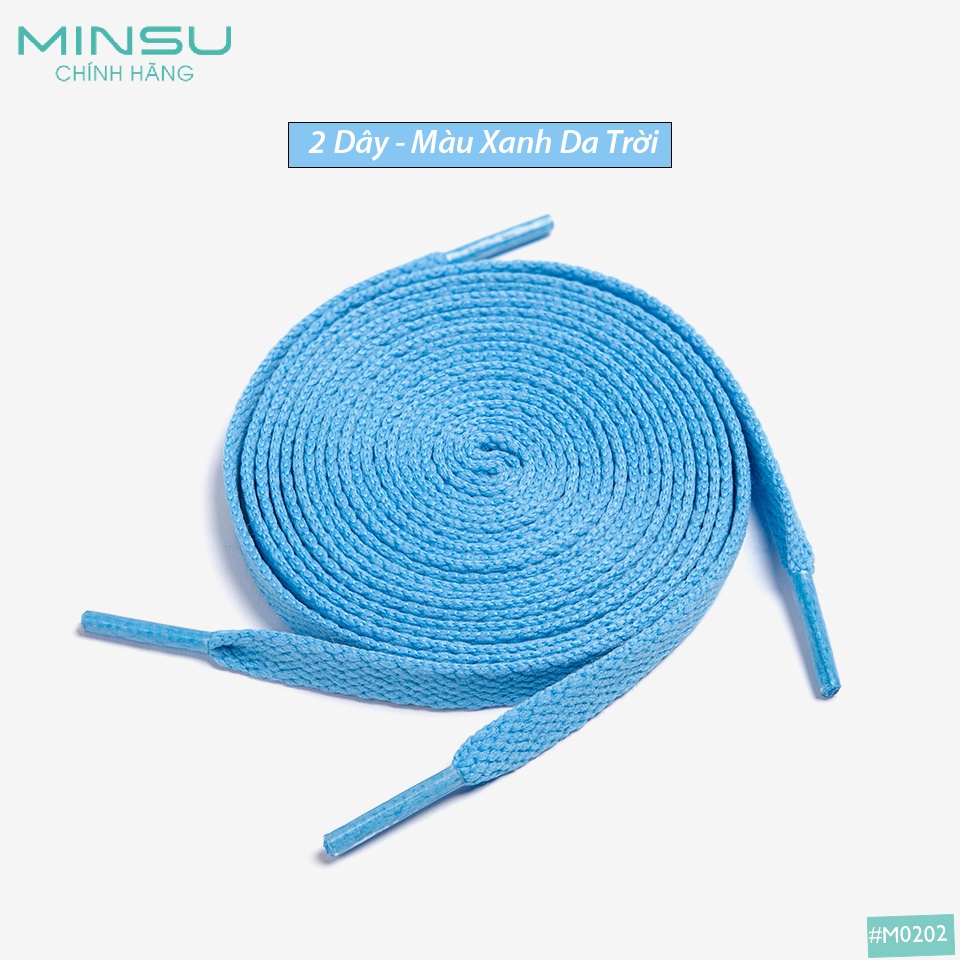 Ảnh Dây Giày Thể Thao Sneaker Dẹp Chính Hãng MINSU M0202 120cm Đủ Màu Siêu Bền Lựa Chọn ShoeLaces Dẹt Cho Phụ Kiện Giày 3