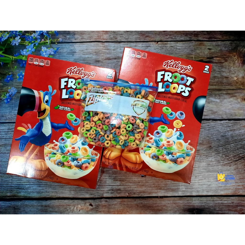 [HÀNG NHẬP MỸ] NGŨ CỐC ĂN SÁNG FROOT LOOPS, FRUITY PEBBLES, LUCKY