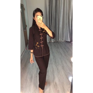 Đồ Lam Đi Chùa # Cổ Tàu Viền # Đồ Bộ Nữ # Quần Áo