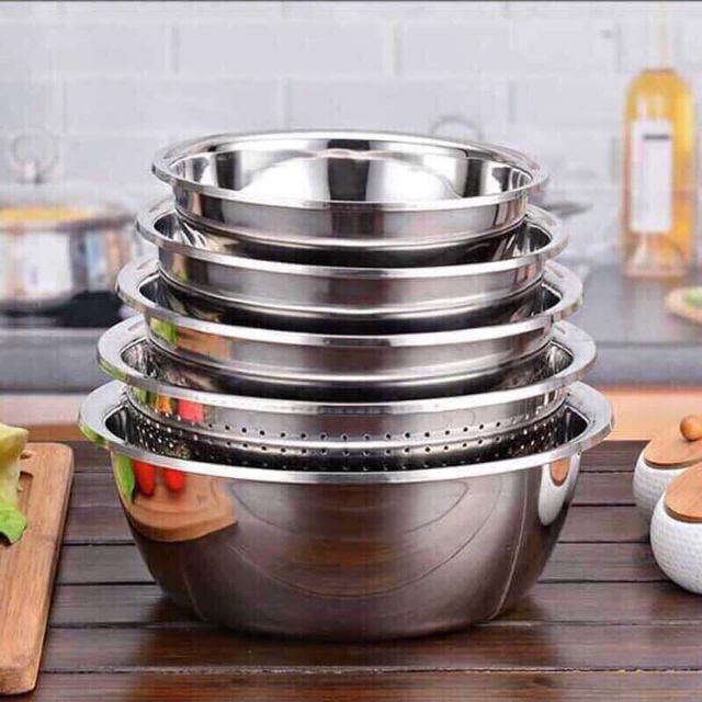 Bộ rổ inox 5 món | Shopee Việt Nam