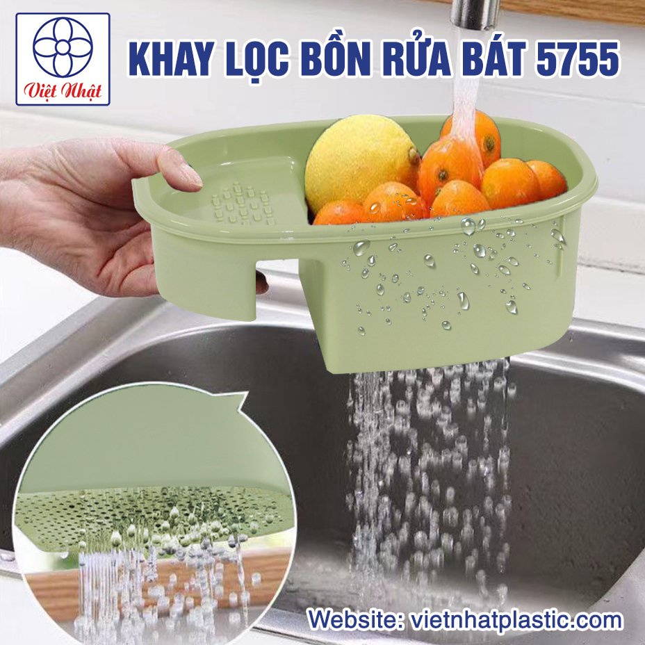 Khay Nhựa Lọc Rác, Thức Ăn Thừa Khay Lọc Bồn Rửa Bát Việt Nhật Cao Cấp 5755