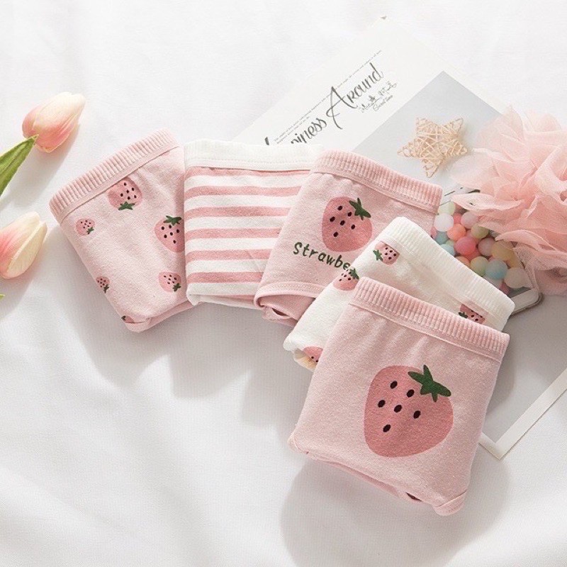 COMBO 10 QUẦN LÓT COTTON HOA QUẢ