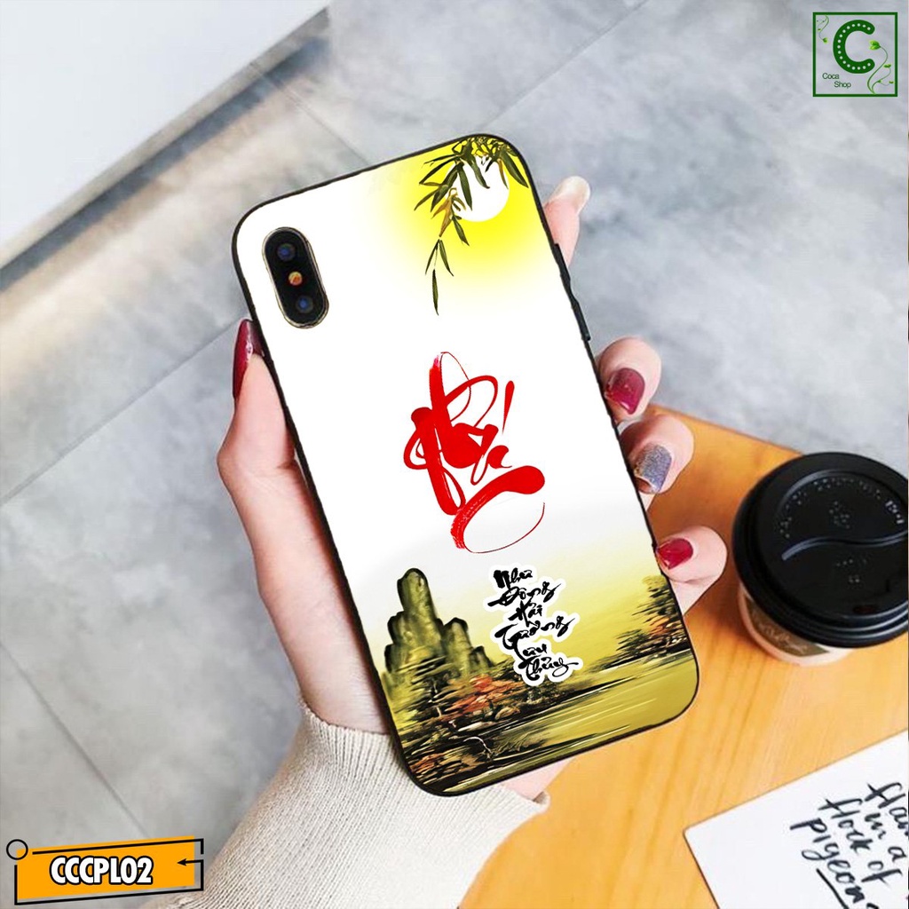 Ốp lưng iphone mặt kính in hình cực đẹp siêu bền - Chữ phúc may mắn - 6/6plus/6s/6splus/7/7plus/8/8plus/x/.....