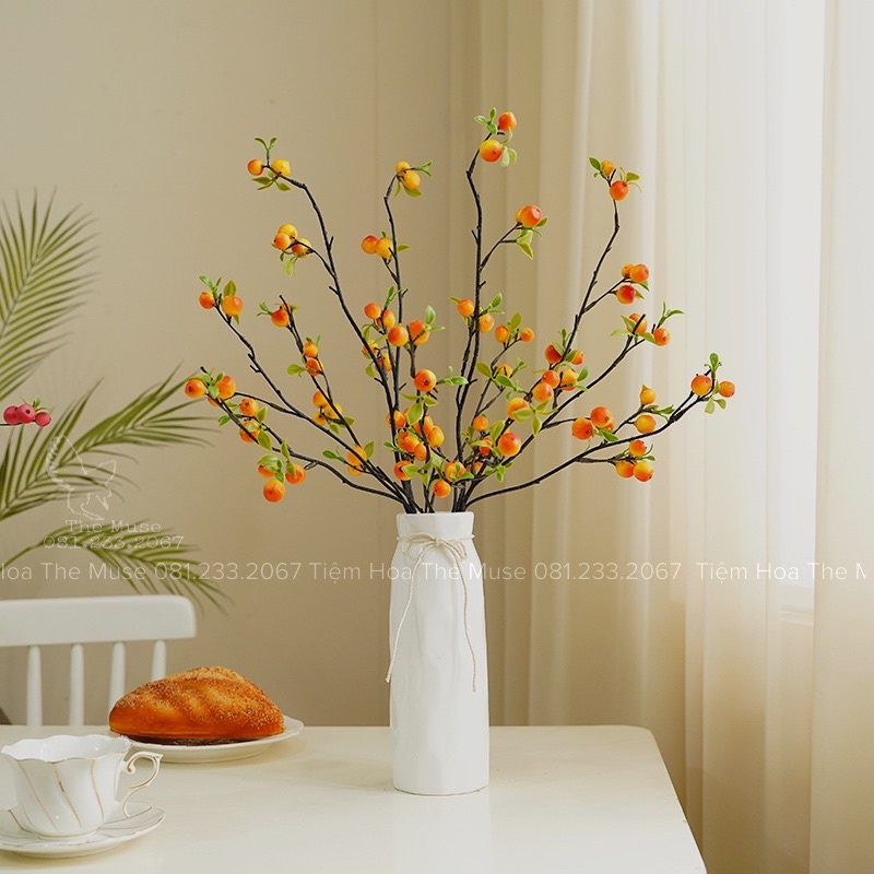 Cành Quả Táo Rừng - Mô Phỏng Mận Rừng - Decor Phong Cách Wabi Sabi ...