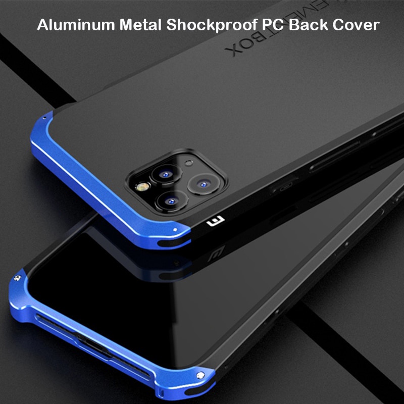 Ốp Điện Thoại Giáp Chống Sốc Cho iPhone 13 16 Pro MAX 14 plus Ốp Lưng Nhôm Kim Loại Mờ PC Cover 14 Pro MAX
