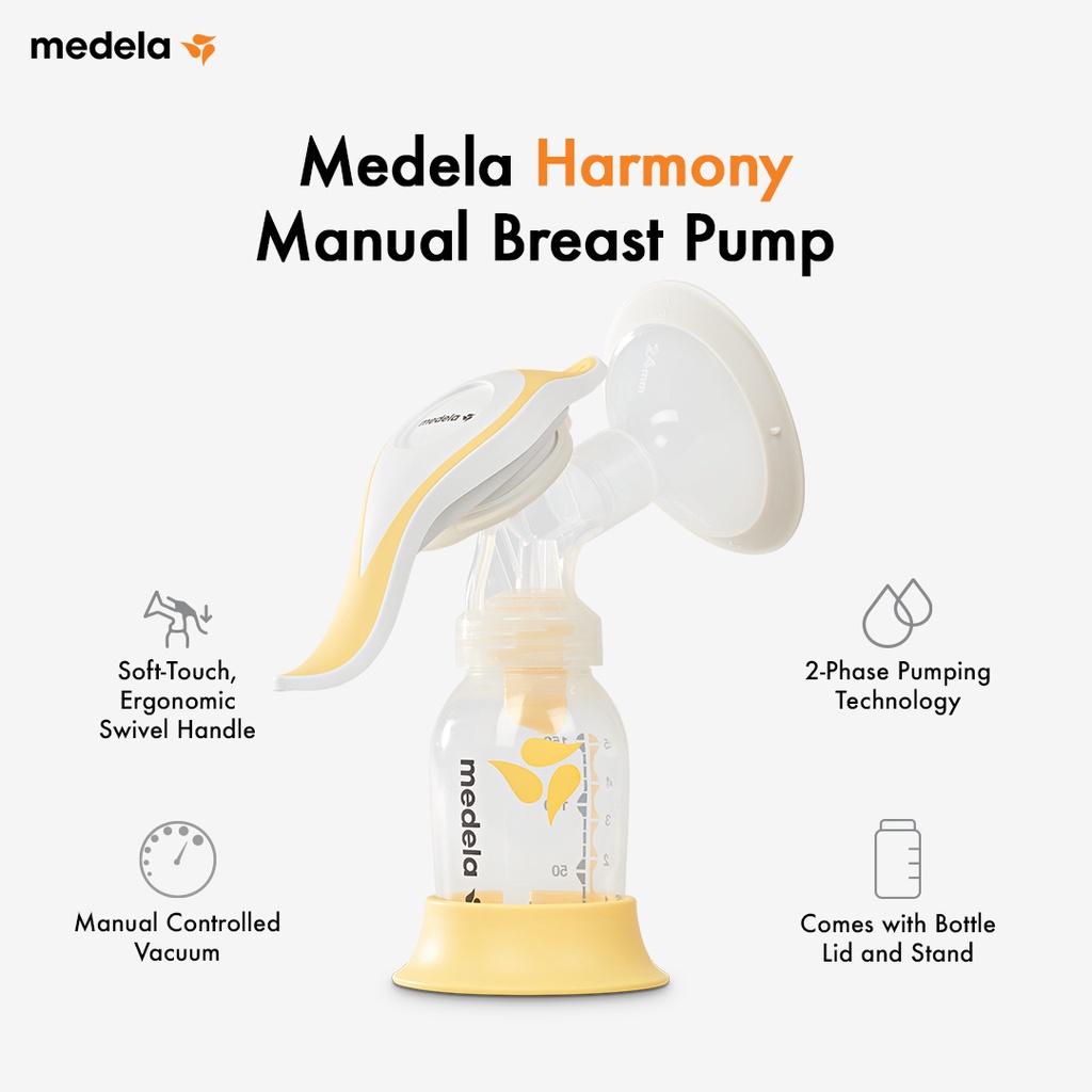 Máy hút sữa │Medela Harmony loại cầm tay, công nghệ 2-Phase Expression, sử dụng phễu Flex