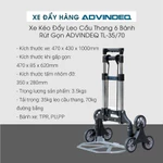 Xe kéo đẩy hàng leo cầu thang 35kg - 70kg gấp gọn nhập khẩu ADVINDEQ TL-35/70, xe đẩy lên xuống bậc thang đa năng — ảnh 5