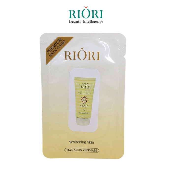 Ảnh (Dạng gói date 9/2025) Kem Chống Nắng SPF 50 PA +++ RIORI HANA SUN CREAM - 1.5g 1