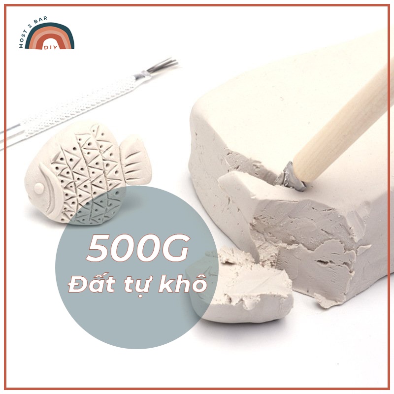 500gram đất sét tự khô - air dry clay, an toàn dễ tạo hình | Shopee ...