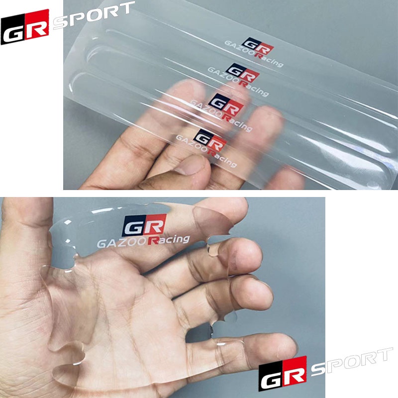 Set 4 / 8 Miếng Dán Silicon Trong Suốt Chống Trầy Cho Tay Nắm Cửa Xe Hơi Toyota GR GAZOO Racing VIos Yaris Corolla Cross Wish CHR Avanza Fortuner Rush Innova