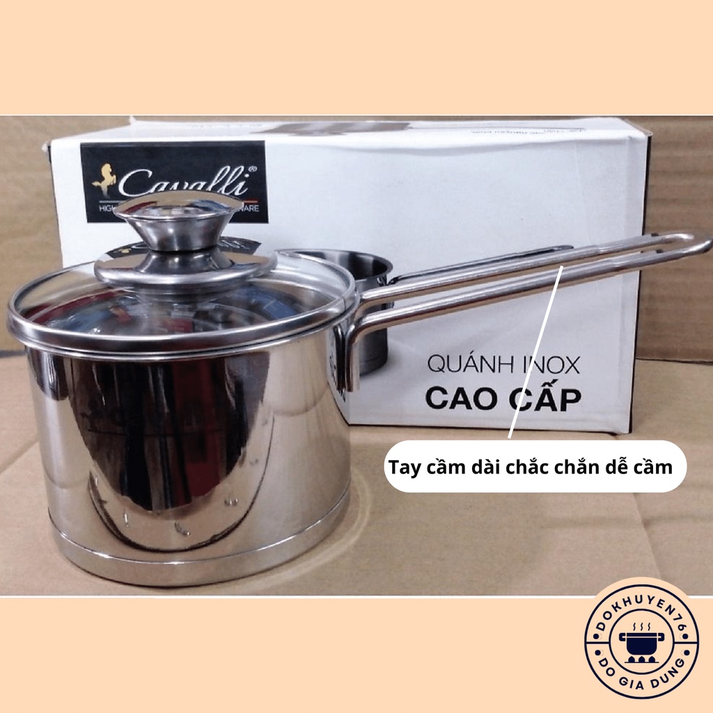 Nồi quánh nấu bột, nồi inox Cavalli CAO CẤP cho trẻ em