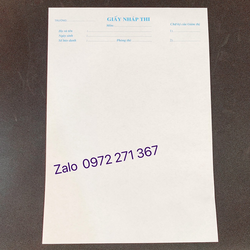 100 Tờ giấy nháp thi chuẩn theo mẫu Bộ GD&ĐT | Shopee Việt Nam