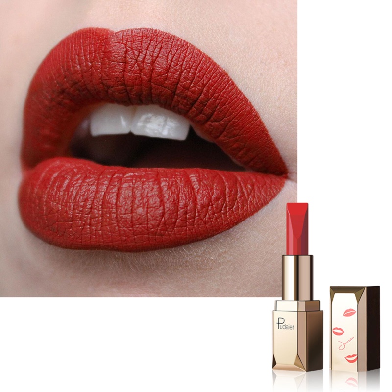 ⚝⚝Son môi Richh Velvet Dễ dàng đeo Kem dưỡng ẩm Lip Stick Matte Lip Makeup Cosmetics
