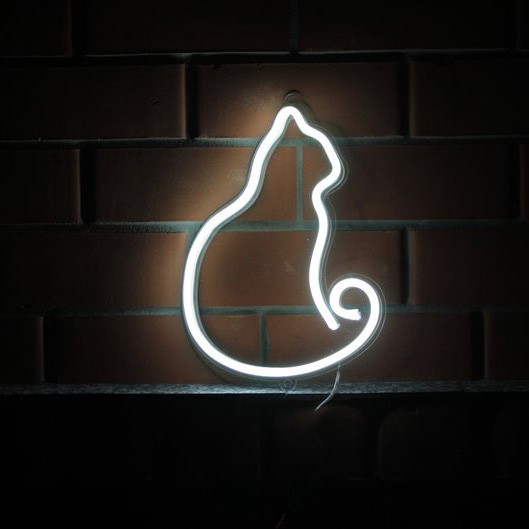 Đèn Led Neon Trang Trí Hình Mèo [ Mẫu 11] kích thước 33x24 cm