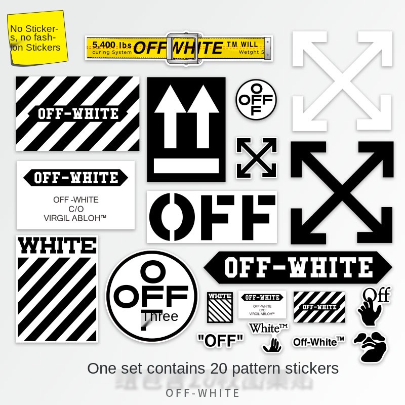 Set 20 Sticker offwhite Dán Trang Trí Đa Năng Shopee Việt Nam