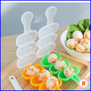 Khuôn lắc cơm bento tạo hình tròn kèm thìa Siêu_Rẻ { H }