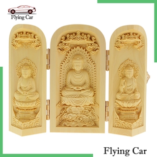[Lzdjfmy2] Tượng Phật Điêu Khắc Trang Trí Làm Bằng Gỗ Hộp 1
