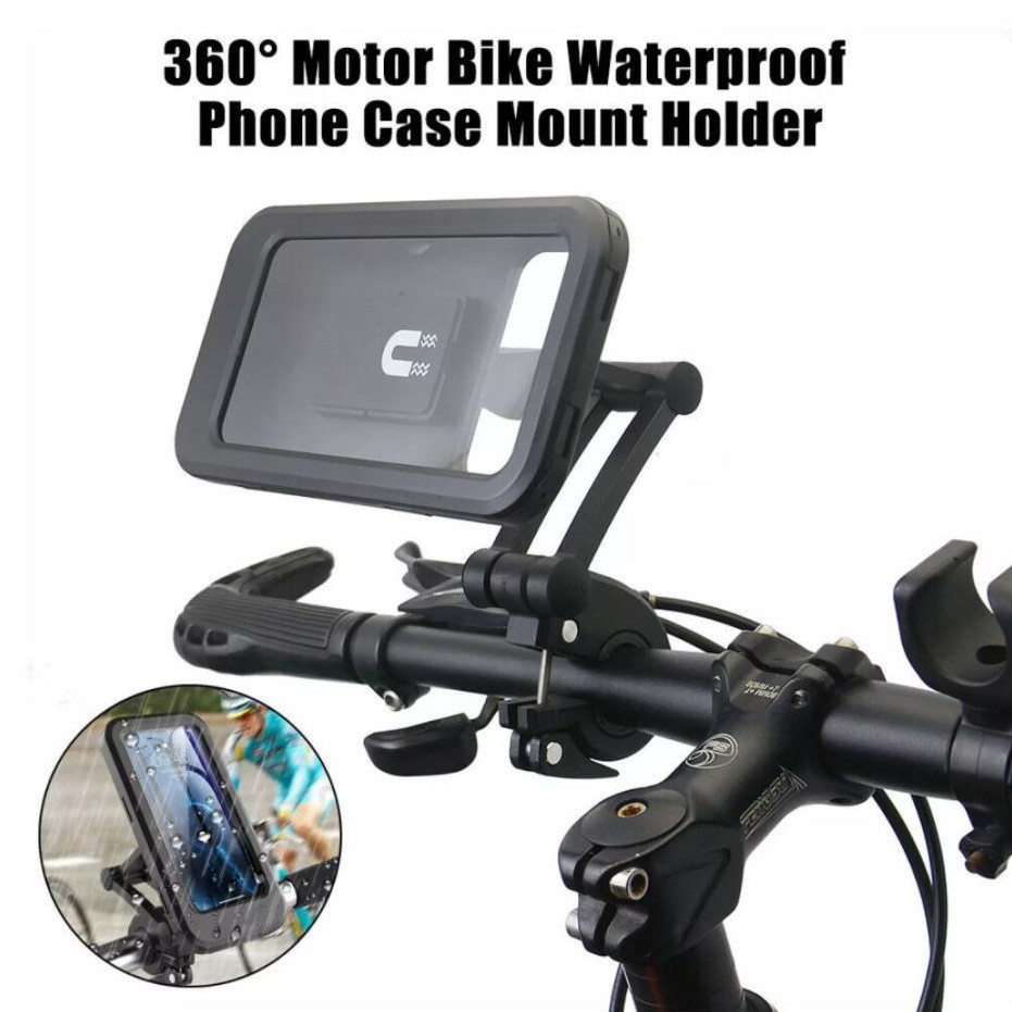 Giá đỡ điện thoại Xe đạp, xe máy chống nước xoay 360C - Hàng cao cấp