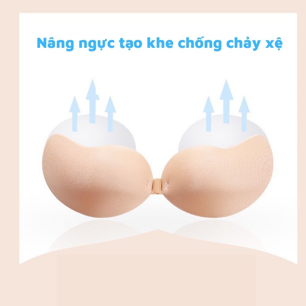 Miếng dán ngực silicon siêu dính, Áo dán ngực cài trước tạo khe sexy gợi cảm LANIXA D0129