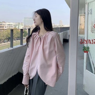 Hàng Mới Về Áo Sơ Mi Dài Tay Dáng Rộng Phong Cách Hàn Quốc Baju Wanita Lengan Panjang Hàng Mới Dành Cho Bạn Nữ