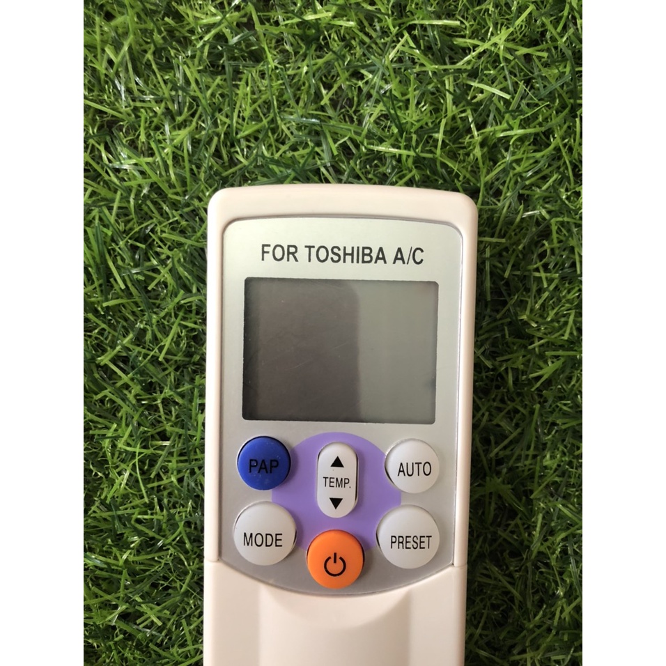 Điều khiển điều hòa Toshiba 1 nút cam WC-H01JE loại 6 nút nắp trượt - tặng kèm pin chính hãng - Remote máy lạnh Toshiba