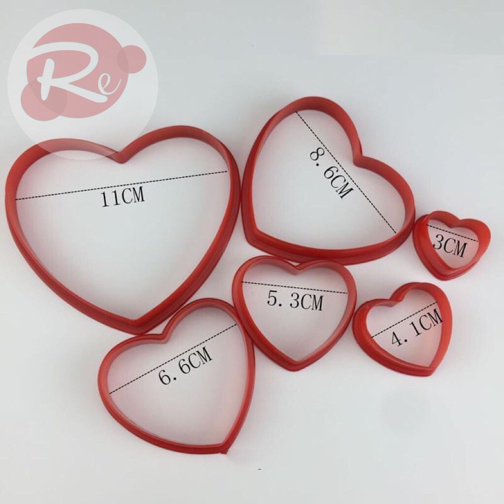 [SIÊU RẺ ️] – Khuôn ấn fondant - Trái tim rỗng - Trang trí bánh sinh ...