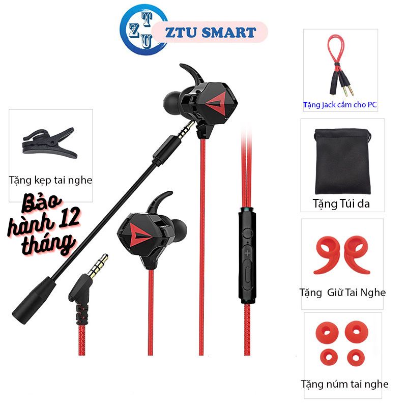 Mô tả Tai nghe gaming ZTU SMART G901 chuyên chơi game PUBG mobile / FF / ROS / Tốc chiến mic rời 360 - 1