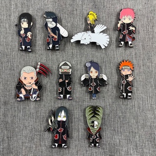 GC9 Anime Naruto Huy Hiệu Kim Loại Thổ Cẩm Túi Mặt Dây Chuyền Pin Itachi Deidara Đau Phụ Kiện Thời Trang Quà Tặng CG9