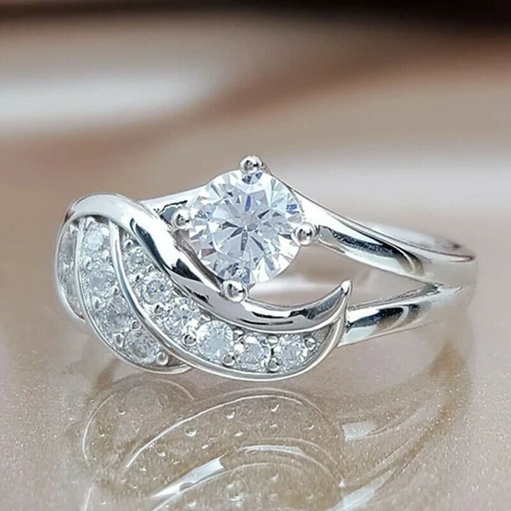 Nhẫn Hình Cánh Thiên Thần Đính Đá Thời Trang Dành Cho Nữ