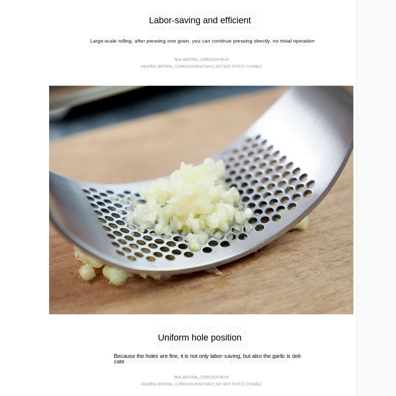 Máy Ép Tỏi Nhà Bếp Bằng Thép Không Gỉ (Chống Trượt, Dễ Làm Sạch) |Stainless Steel Garlic Press Mincer Crusher