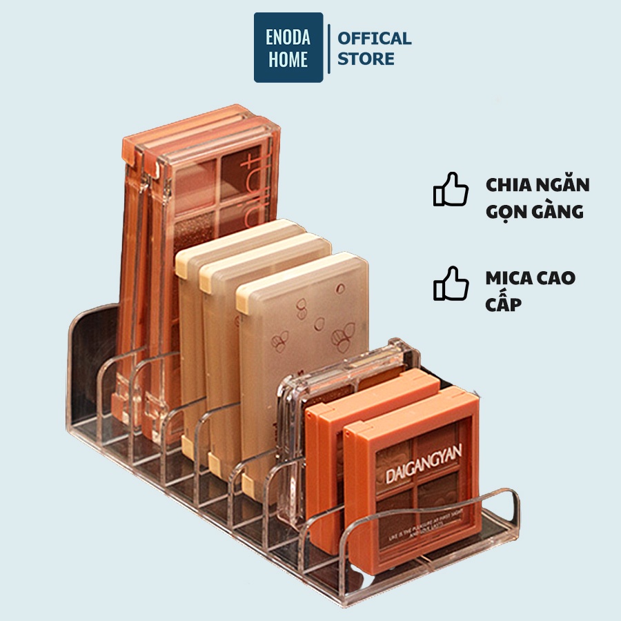 Hộp Đựng Phấn Mắt, Má Hồng, Đồ Trang Điểm 7 Ngăn Trong Suốt Enoda Home R011