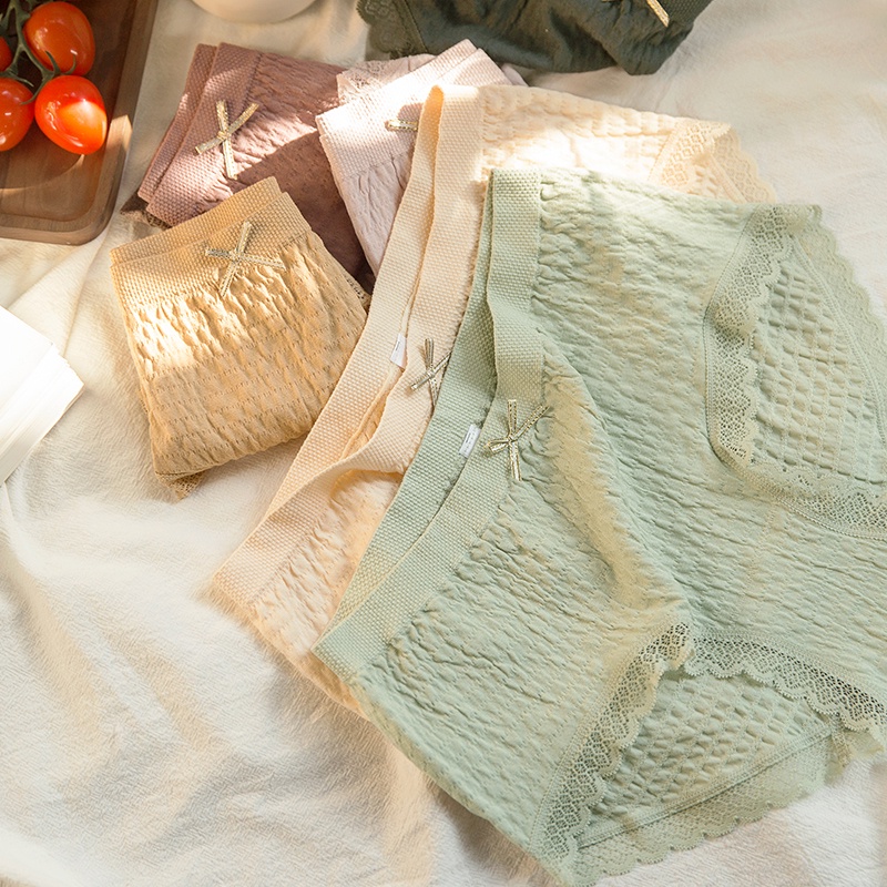 Hàng Mới Về Quần Lót Cotton Không Đường May Co Giãn Cao Thoải Mái Gợi Cảm Cho Nữ