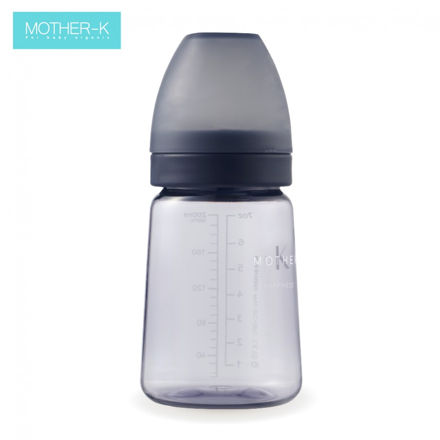 Bình sữa Mother-K nhựa PPSU cao cấp núm ti Silicone y tế 180ml siêu bền siêu nhẹ chịu nhiệt tốt