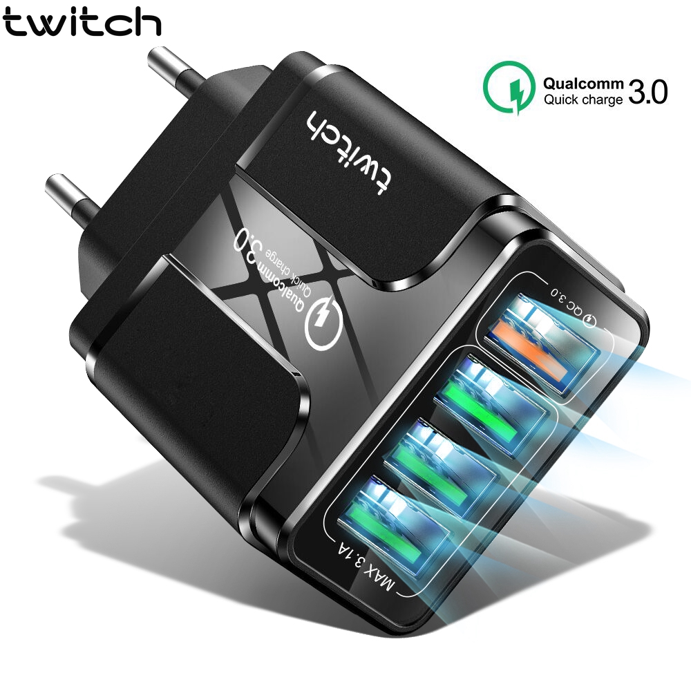 Củ sạc TWITCH 18W 4 cổng USB 3.0 3A nhỏ gọn tiện lợi | Shopee Việt Nam