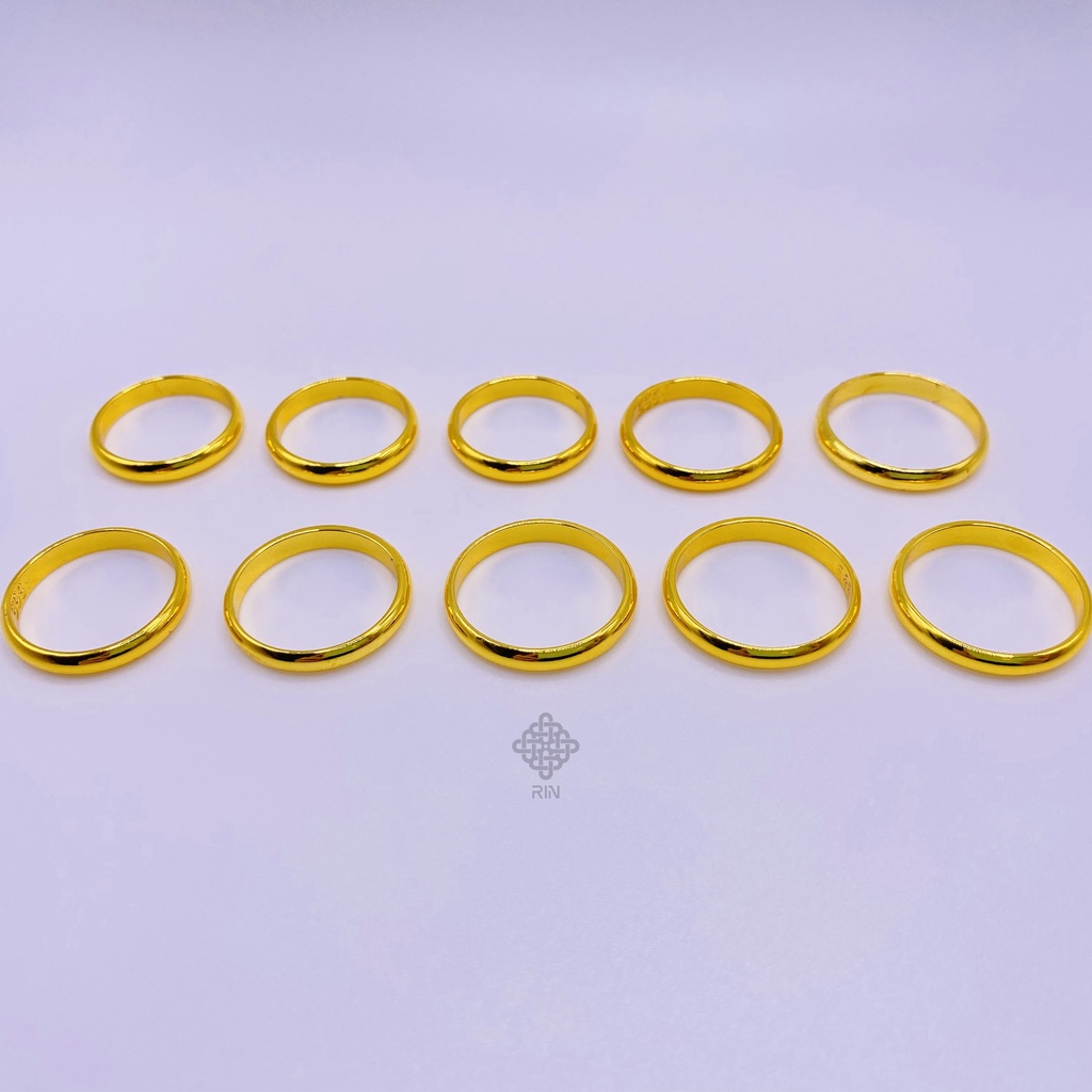 Nhẫn tròn trơn chất liệu bằng titan, Nhẫn unisex cho nam và nữ đầy đủ size và ký hiệu có hộp, trangsucmoiluatuoi.RIN