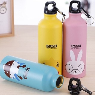 BÌNH NƯỚC TREO THỂ THAO ĐA NĂNG CÓ MÓC TREO 500ML(NHIỀU HỌA TIẾT ĐẸP