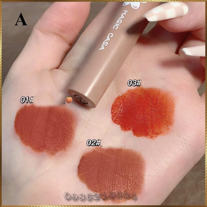 Bộ 3 cây son kem lì Magic Casa Kapok Mousse Lip Glaze Set G4932