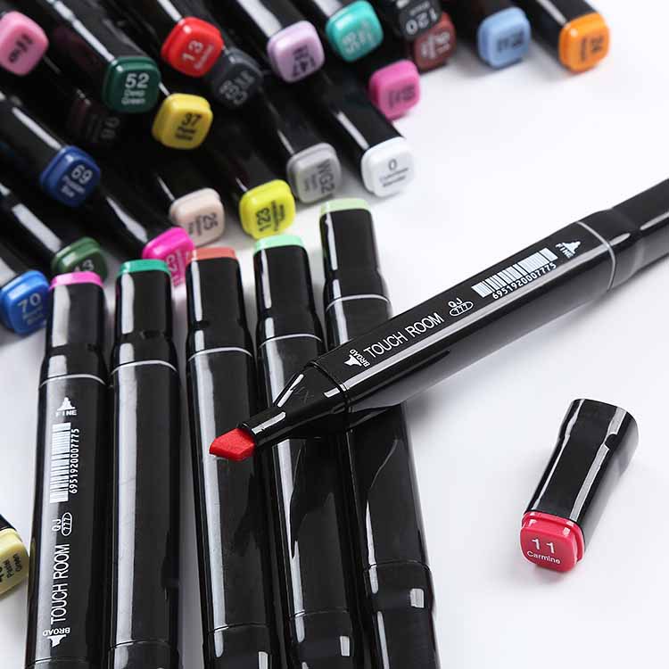 Bút màu marker brush  chuyên nghiệp cao cấp kèm túi vải highlight 24/40/60/80 Màu