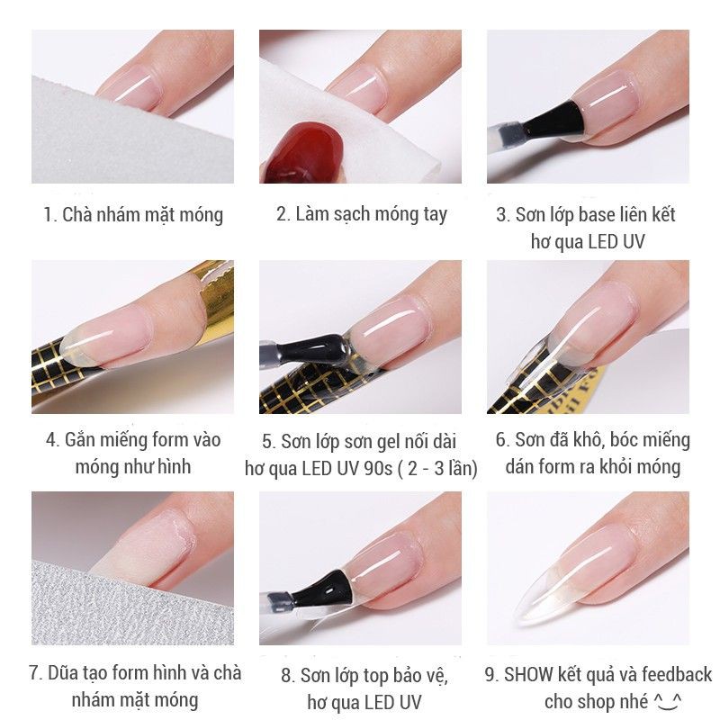 [SINE LỚN] Giấy nối móng bằng cách tạo phom - khuôn giấy nối móng size lớn