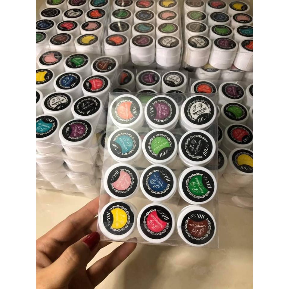 Set gel vẽ móng tạo loang 12 màu lên màu chuẩn đẹp
