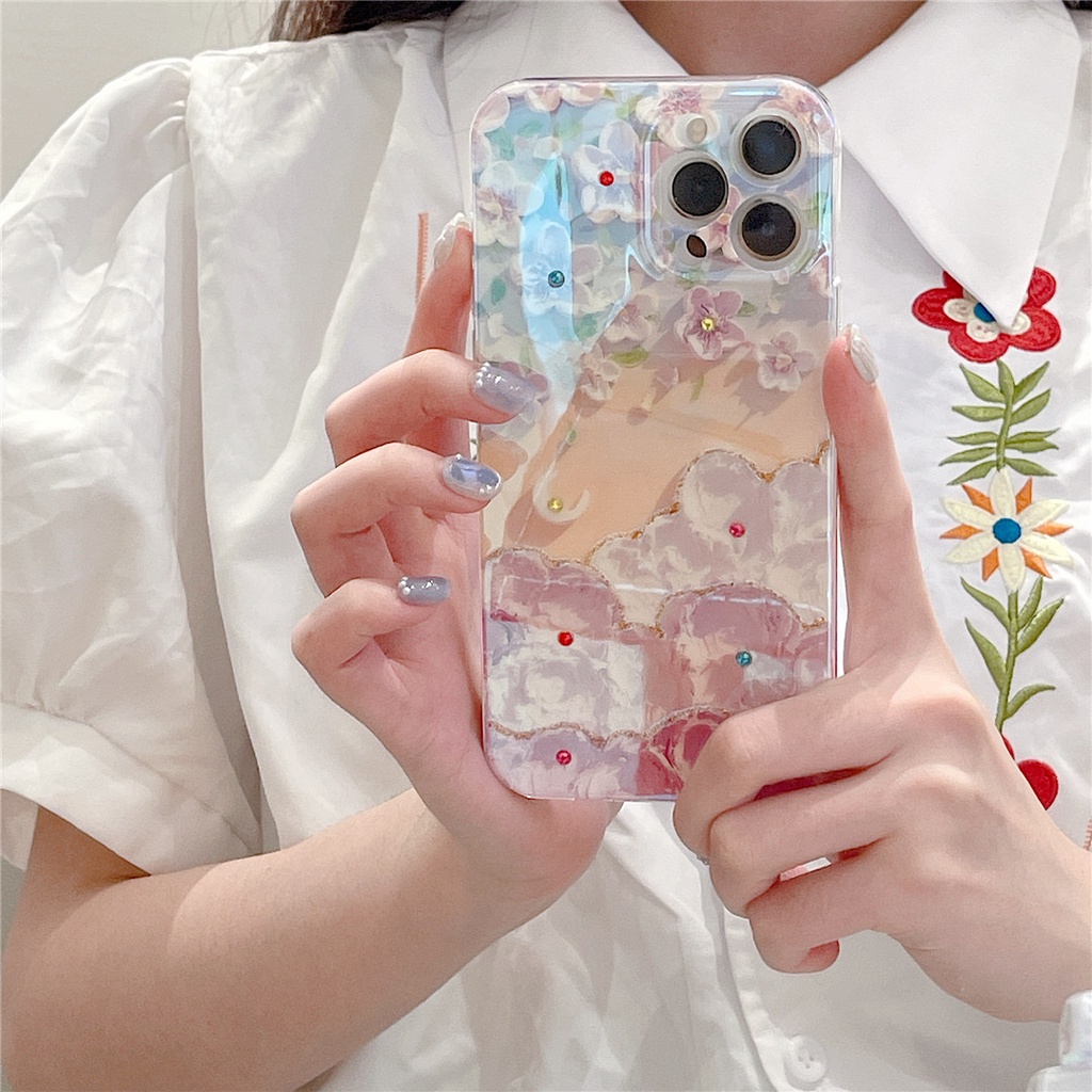 Ốp Điện Thoại Mềm Hình Hoa Cho iphone 13 Pro Max 12 11 Pro Max X XS XR XS Max