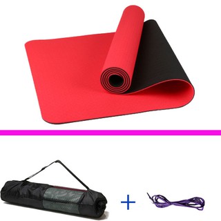 Thảm Tập Yoga TPE 6mm 2 Lớp Đại Nam Sport Hàng Loại 1+ Tặng Kèm Túi Và Dây Buộc
