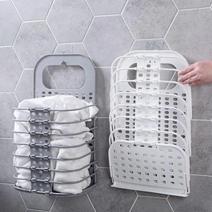 Giỏ đựng quần áo việt nam trước khi giặt treo tường gấp gọn tiện lợi tặng kém móc dán My Nhân