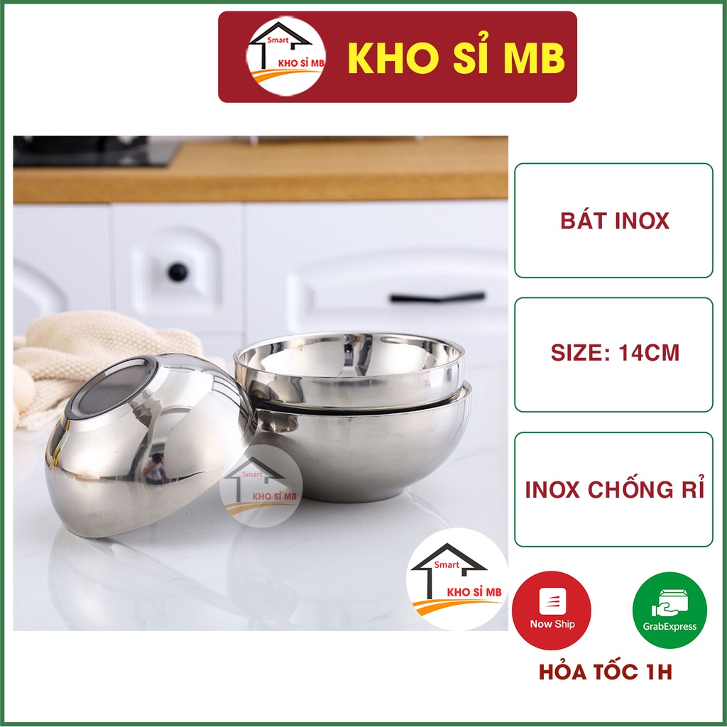 Bát inox 2 lớp chống nóng, chén inox, tô inox đủ size kho sỉ mb ...