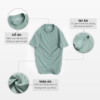 Áo Thun Nam Cổ Tròn , Chất Liệu Co Giãn 4 Chiều Dày Dặn, Form Regular Fit