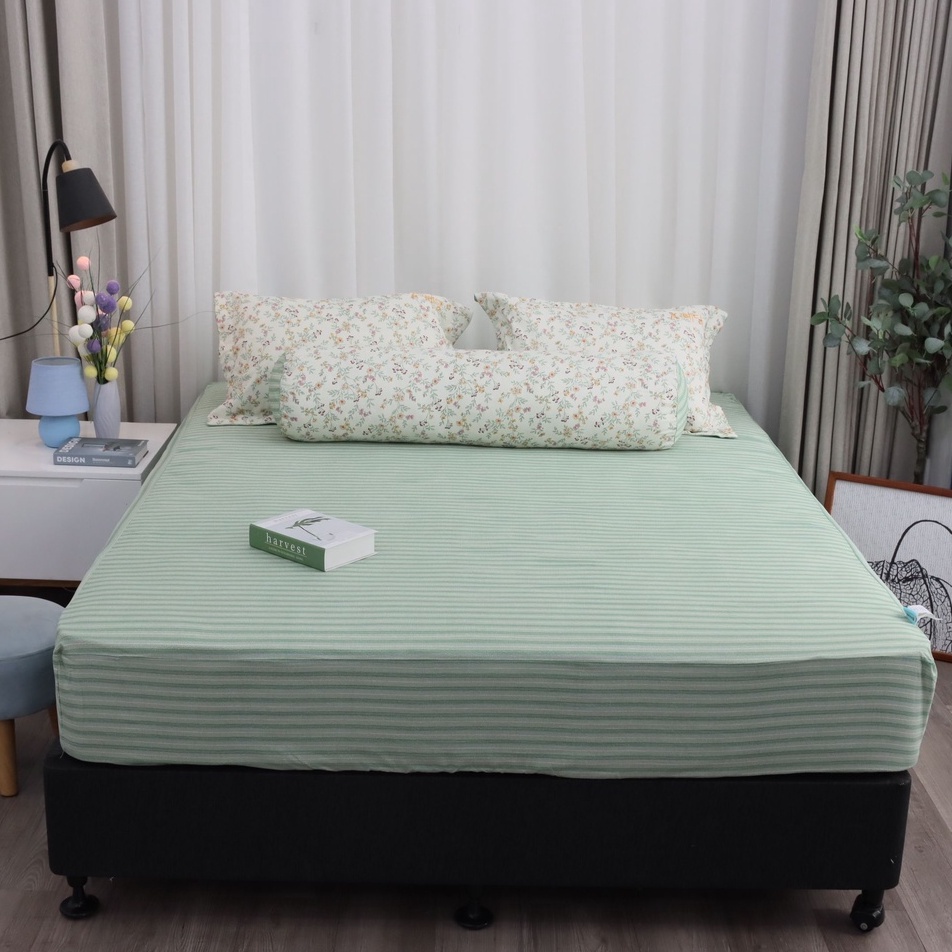Ảnh Bộ ga giường chun K-Bedding by Everon KMTP 302 - Chất liệu cao cấp MicroTencel (KHÔNG GỒM CHĂN) 1