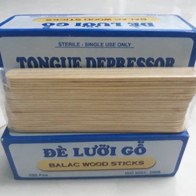 Que đè lưỡi bằng gỗ hộp 100 que | Shopee Việt Nam