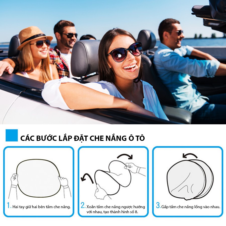 Che Nắng Ô Tô Kính Sau Phù Hợp Với Nhiều Dòng Xe NB Nhiều Hình (50x100cm)