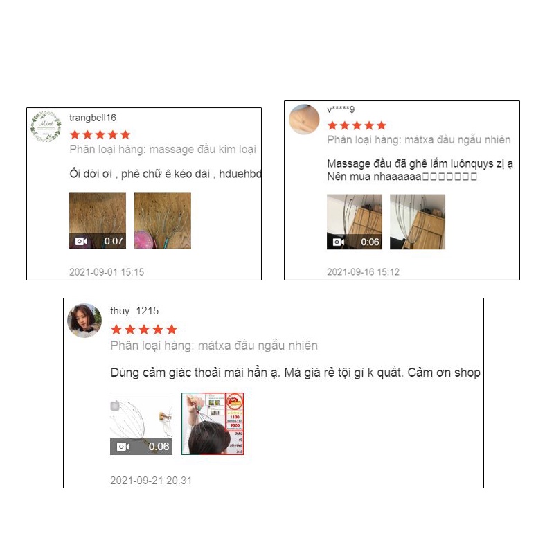 Massage đầu💚CAM KẾT CHUẨN💚cây mát xa đầu thư giãn thông minh